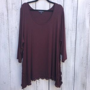Cable & Gauge Burgundy Top